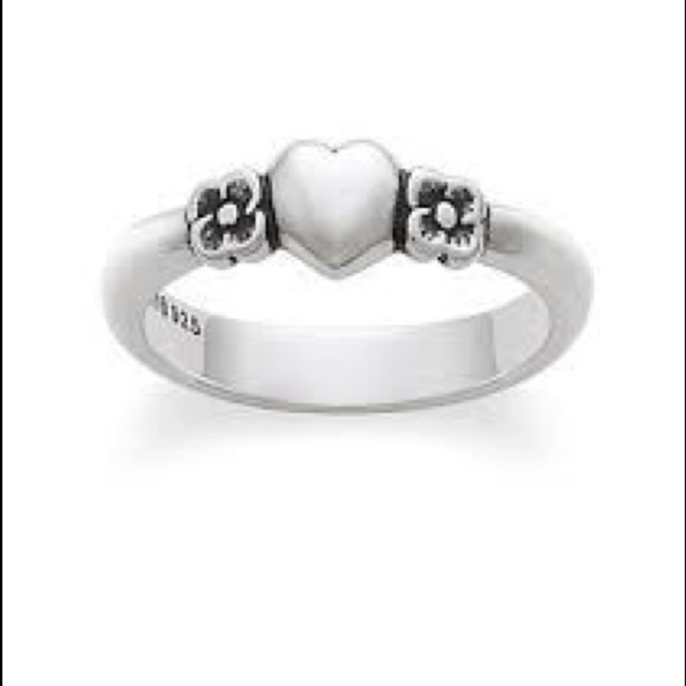Heart and Two Flowers James Avery Ring